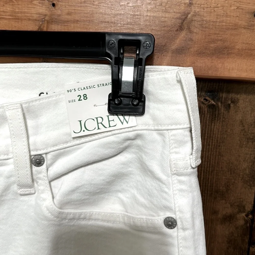 J.Crew 90's Classic Straight Leg Jean in White Wash